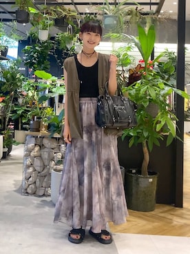 「アイテム（チョーカー）」を使った、mami222さん（レディース・164cm）の夏コーディネート