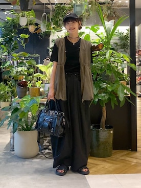「アイテム（ボストンバッグ）」を使った、mami222さん（レディース・164cm）の夏コーディネート