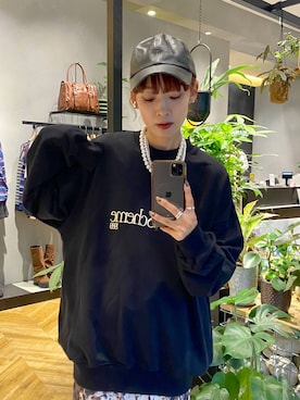 「LOWRYS FARM（ローリーズファーム）のパールタレンネックレス　249411（ネックレス）」を使った、mamiさん（レディース・164cm・30代）の秋コーディネート