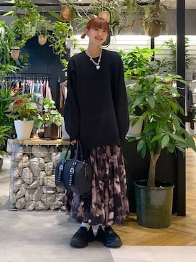 「アイテム（ボストンバッグ）」を使った、mamiさん（レディース・164cm・30代）の秋コーディネート