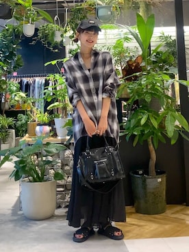 「秋コーデ」｜「アイテム（キャップ）」を使った、mami222さん（レディース・164cm）の夏コーディネート
