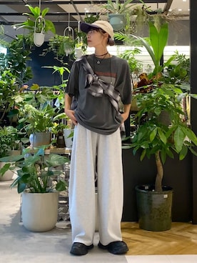 「ベーシック/シンプル」｜「アイテム（アクセサリー）」を使った、mami222さん（レディース・164cm）の夏コーディネート