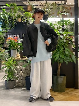 「アイテム（ブルゾン）」を使った、mamiさん（レディース・164cm・30代）の秋コーディネート