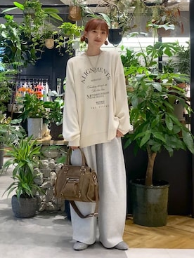 「アイテム（スウェットパンツ）」を使った、mamiさん（レディース・164cm・30代）の秋コーディネート