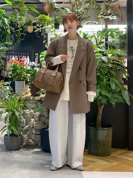 「アイテム（スウェットパンツ）」を使った、mamiさん（レディース・164cm・30代）の秋コーディネート