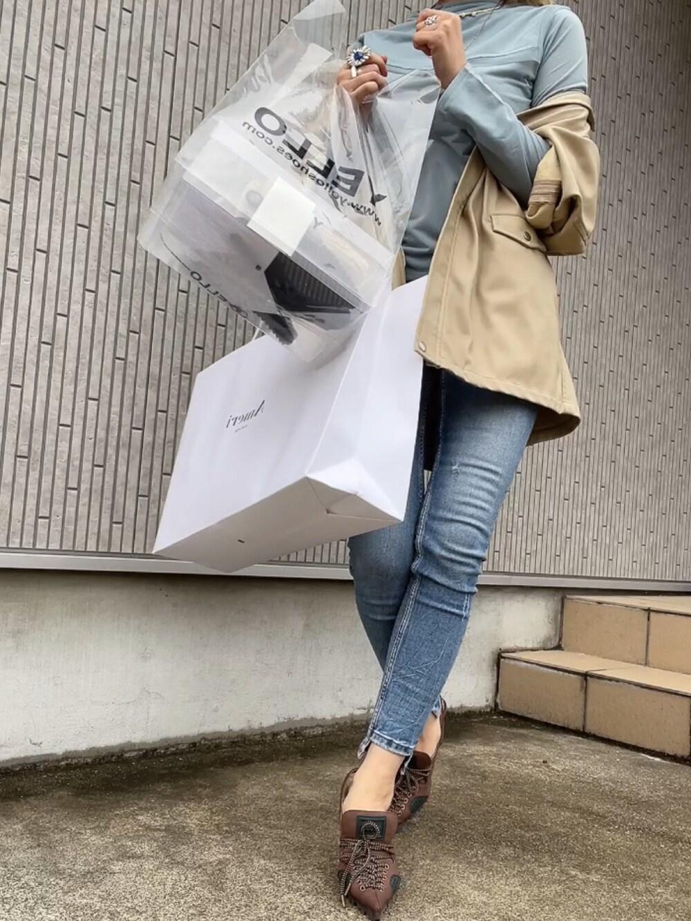 AMERI(アメリ)の「GENTLE FAKE LEATHER JACKET(その他