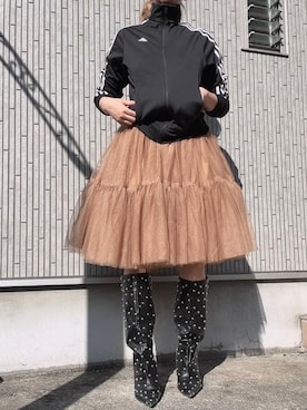 「adidas（アディダス）のアイテム（ジャケット/アウター）」を使った、Yukiさん（レディース・161cm）の春コーディネート