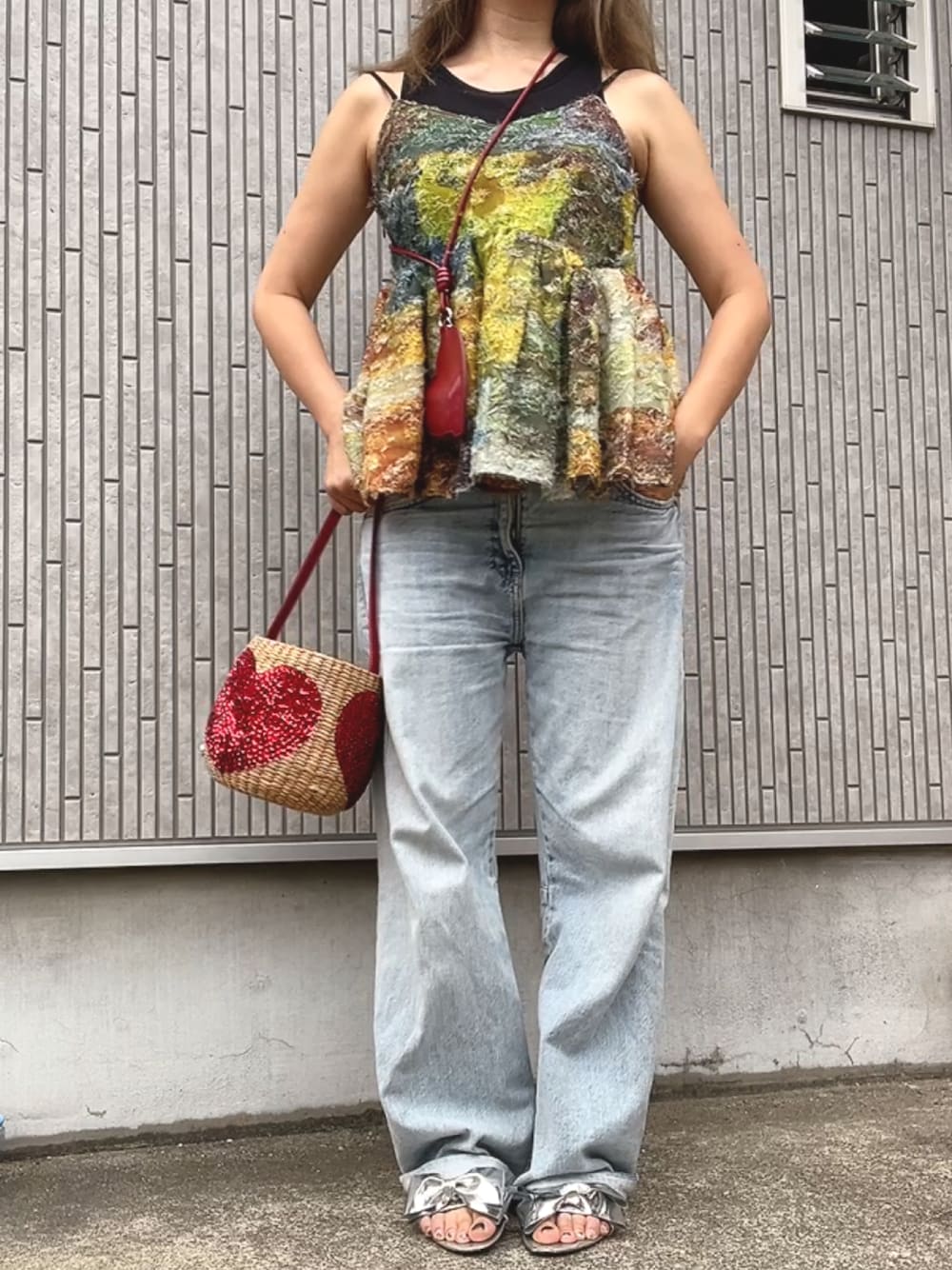 Ameri（アメリ）の「MEDI RACHEL FLUFFY ART CAMISOLE