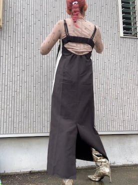 「AMERI」｜「アイテム（ワンピース/ドレス）」を使った、Yukiさん（レディース・161cm）の秋コーディネート
