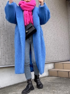 「AMERI」｜「アイテム（その他アウター）」を使った、Yukiさん（レディース・161cm）の冬コーディネート