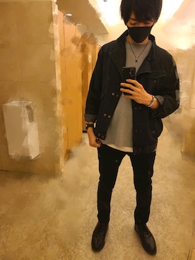 「アイテム（タンクトップ）」を使った、Folstgraさん（メンズ・180cm）の冬コーディネート