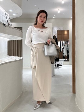 「ロングヘア」｜「アイテム（パンプス）」を使った、mutsumi_lemageさん（レディース・164cm）の秋コーディネート