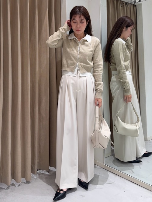 レイヤードポロニットカーディガン（カーディガン/ボレロ