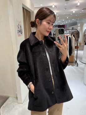 「アイテム（その他アウター）」を使った、mutsumi_lemageさん（レディース・164cm・30代）の秋コーディネート