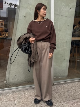 「アイテム（ショルダーバッグ）」を使った、mutsumi_lemageさん（レディース・164cm・30代）の秋コーディネート