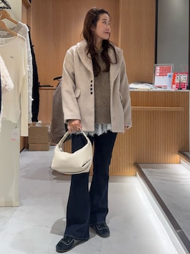 「アイテム（タンクトップ）」を使った、mutsumi_lemageさん（レディース・164cm・30代）の冬コーディネート