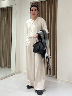 「お正月・初詣コーデ」｜「アイテム（パンツ）」を使った、mutsumi_lemageさん（レディース・164cm）の冬コーディネート