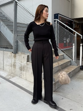「ロングヘア」｜「アイテム（パンプス）」を使った、mutsumi_lemageさん（レディース・164cm）の秋コーディネート