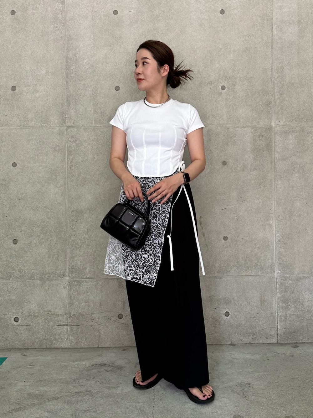 ココディール スタッズバレエパンプス、レースラップスカートのセット