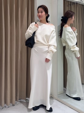 「アイテム（シュシュ）」を使った、mutsumi_lemageさん（レディース・164cm）の冬コーディネート