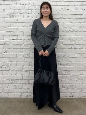 「アイテム（ローファー）」を使った、mutsumi_lemageさん（レディース・164cm・30代）の冬コーディネート