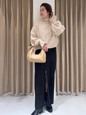 「アイテム（ブーツ）」を使った、mutsumi_lemageさん（レディース・164cm・30代）の冬コーディネート