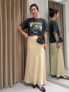 「CAPRICIEUX LE'MAGE（カプリシューレマージュ）のアイテム（スカート）」を使った、mutsumi_lemageさん（レディース・164cm）の夏コーディネート