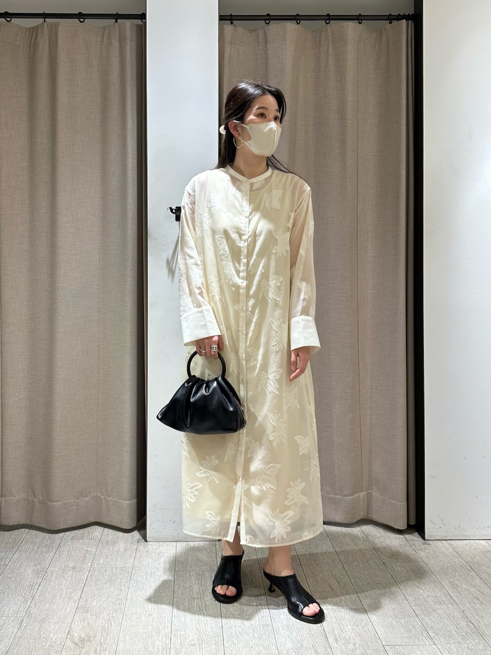 カプリシューレマージュ　ジャガードシアーワンピース　アイボリー　オケージョン 1879518368.jpg?1681563791