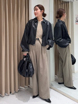 「アイテム（ブルゾン）」を使った、mutsumi_lemageさん（レディース・164cm・30代）の秋コーディネート