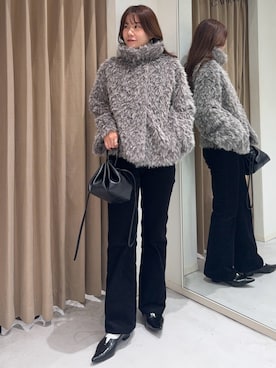 「アイテム（その他アウター、グレー系）」を使った、mutsumi_lemageさん（レディース・164cm）の秋コーディネート