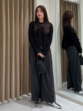 「ロングヘア」｜「アイテム（パンプス）」を使った、mutsumi_lemageさん（レディース・164cm）の冬コーディネート