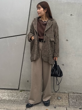 「アイテム（ショルダーバッグ）」を使った、mutsumi_lemageさん（レディース・164cm・30代）の秋コーディネート