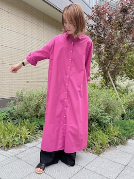 「URTECH」｜「アイテム（シャツワンピース）」を使った、Na_427さん（レディース・156cm）の春コーディネート
