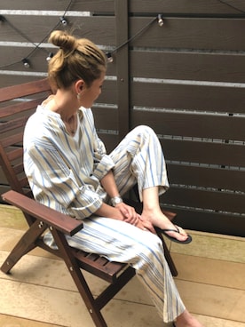 「TKEES（ティキーズ）の＜TKEES（ティキーズ）＞ トング サンダル◆（サンダル）」を使った、yukoさん（レディース・168cm）の夏コーディネート
