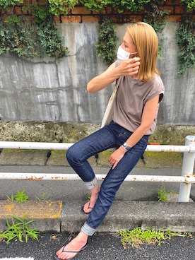 「TKEES（ティキーズ）の＜TKEES（ティキーズ）＞ トング サンダル◆（サンダル）」を使った、yukoさん（レディース・168cm）の夏コーディネート