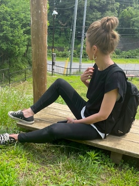 「CONVERSE（コンバース）の＜CONVERSE（コンバース）＞ALL STAR MADE IN JAPAN スニーカー ◆（スニーカー）」を使った、yukoさん（レディース・168cm）の夏コーディネート
