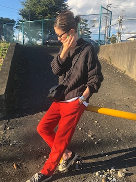 「CONVERSE（コンバース）の＜CONVERSE（コンバース）＞ALL STAR MADE IN JAPAN スニーカー ◆（スニーカー）」を使った、yukoさん（レディース・168cm）の冬コーディネート