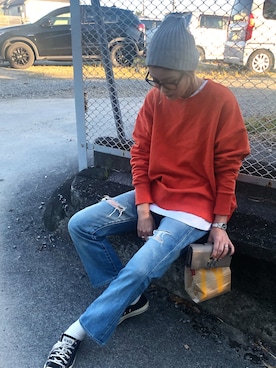「CONVERSE（コンバース）の＜CONVERSE（コンバース）＞ALL STAR MADE IN JAPAN スニーカー ◆（スニーカー）」を使った、yukoさん（レディース・168cm）の秋コーディネート