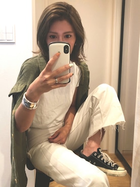 「CONVERSE（コンバース）の＜CONVERSE（コンバース）＞ALL STAR MADE IN JAPAN スニーカー ◆（スニーカー）」を使った、yukoさん（レディース・168cm）の秋コーディネート