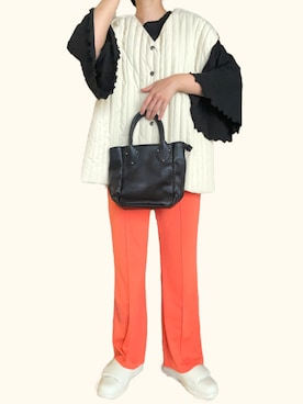 「select MOCA（セレクトモカ）のアイテム（ノーカラーコート）」を使った、eiko.さん（レディース・162cm）の冬コーディネート