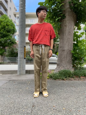 「YSTRDY's TMRRW（イエスタデイズトゥモロー）のアイテム（トップス）」を使った、tobiyamaさん（メンズ・174cm）の夏コーディネート