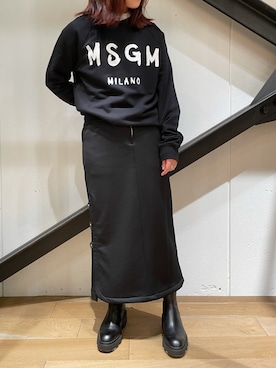 「MSGM（エムエスジーエム）のアイテム」を使った、kiyomiさん（レディース・155cm）の秋コーディネート