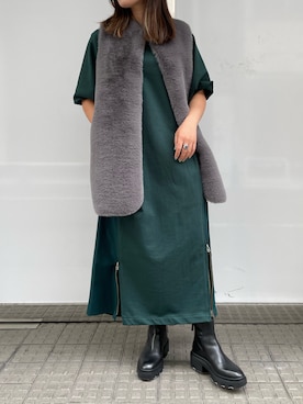 「B'2nd（ビーセカンド）のアイテム（ブーツ）」を使った、kiyomiさん（レディース・155cm）の夏コーディネート