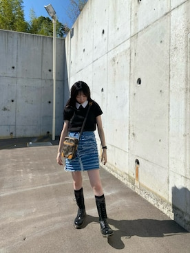 「アイテム（ビジネスシャツ）」を使った、塩んさん（レディース・152cm）の秋コーディネート