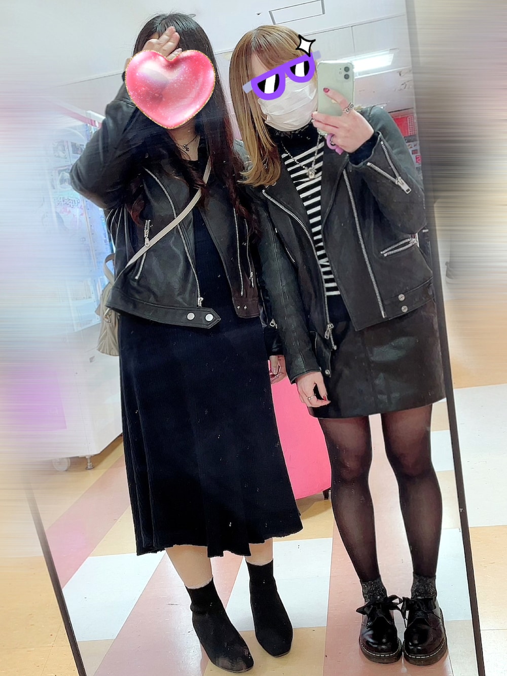 「ライダース、黒、Dr.Martens、おでかけ、JUSTIN DAVIS、おしゃれさんと繋がりたい、gu×undercover」｜「RNAのアイテム（ライダースジャケット、ブラック系）」を使った、ラメさん（レディース・155cm）の秋コーディネートの1枚目の写真