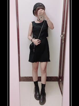 「アイテム（ハンチング/ベレー帽、ゴールド系）」を使った、ミナミさん（レディース・155cm）の夏コーディネート