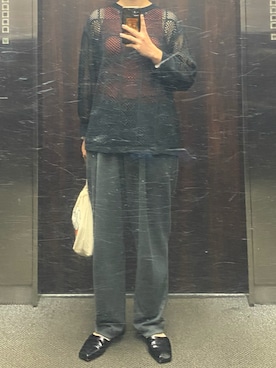 「スクエアトゥ」｜「アイテム（スウェットパンツ）」を使った、ぴよ美さん（レディース・168cm）の夏コーディネート