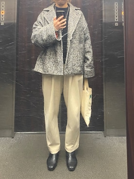 「NOMINE（ノミネ）のアイテム（ジャケット/アウター）」を使った、ぴよ美さん（レディース・168cm）の春コーディネート