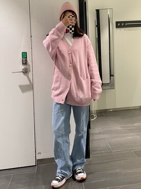 「韓国好きな人と繋がりたい」｜「アイテム（帽子）」を使った、레나さん（レディース・160cm）の秋コーディネート
