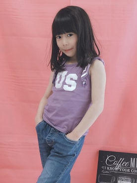 「BRANSHES（ブランシェス）のアイテム（パンツ）」を使った、みいこさん（レディース・148cm）の秋コーディネート